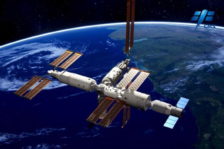 Configuração do projeto da estação orbital chinesa / Fonte da imagem: CMSA