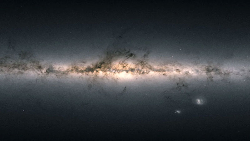 Vista da nossa galáxia da Terra usando instrumentos Gaia.  Fonte da imagem: ESA/Gaia/DPAC